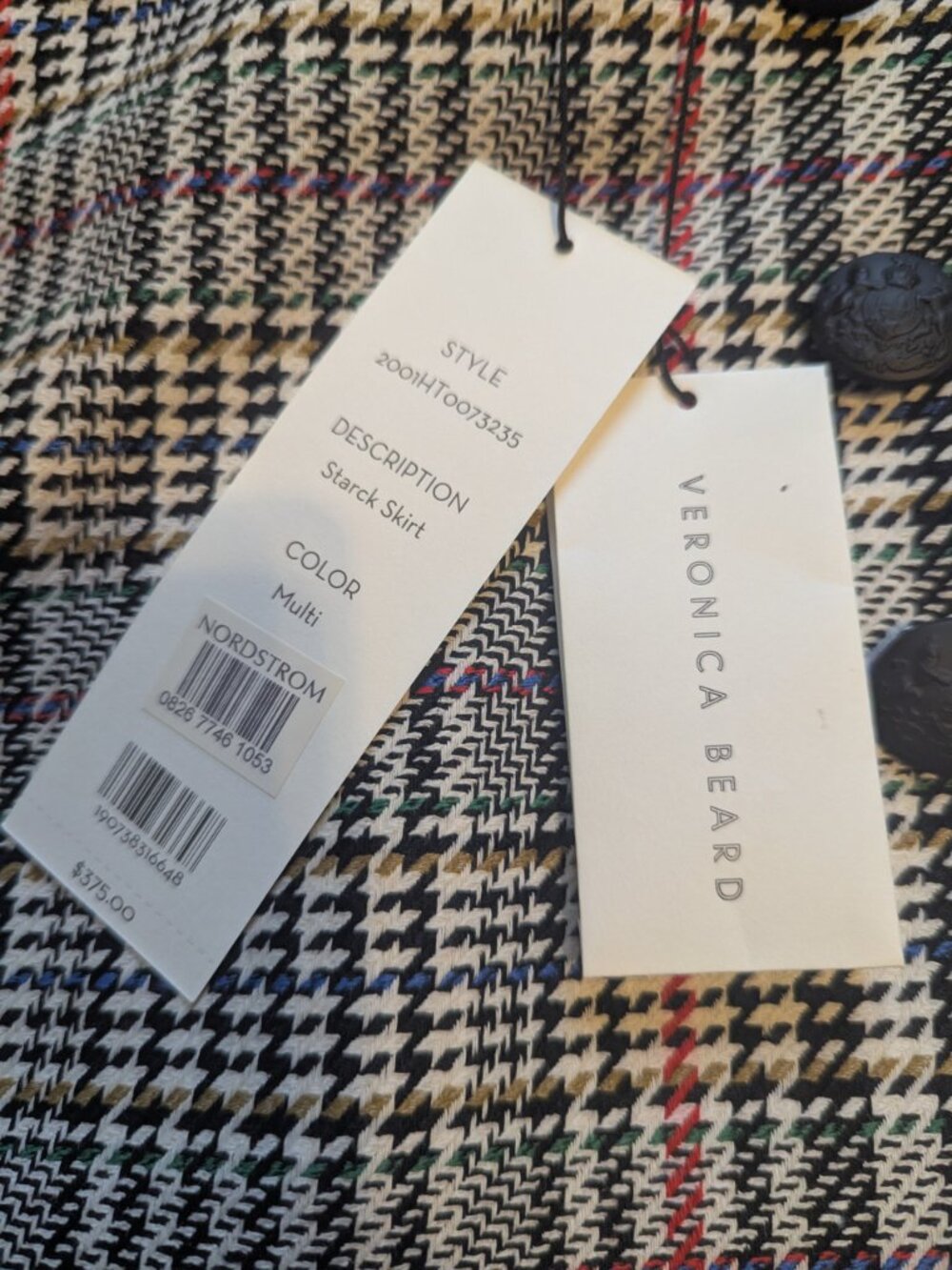 NWT Veronica Beard Empire Plaid Dickey Jacket Blazer Skirt Suit Set 6 Red Black - Picture 3 of 11